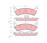 Jeep Grand Cherokee I (ZJ, ZG) 09.91 - 04.99 Serie Pattini Freno Assale Posterio