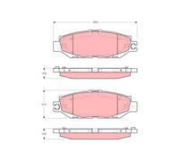 Pastiglie freno GDB1240 TRW per LEXUS LS