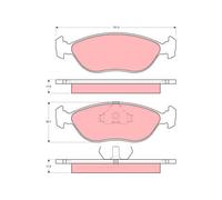Pastiglie freno GDB1246 TRW per VOLVO 480 440 460