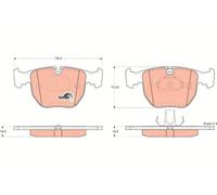 Set di pastiglie freno TRW GDB1261, anteriore