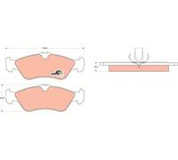 TRW Kit pastiglie freni GDB1263 posteriore COTEC per Mercedes-Benz VW