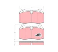 Set di pastiglie freno TRW GDB1269, anteriore, posteriore