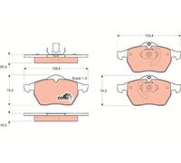 Set di pastiglie freno TRW GDB1271, anteriore
