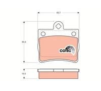 Set di pastiglie freno TRW GDB1283, posteriore