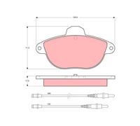 TRW GDB1301 Kit pastiglie freni