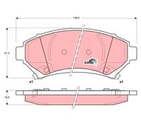 Pastiglie freno GDB1308 TRW per OPEL CHEVROLET CADILLAC BUICK PONTIAC MEGA