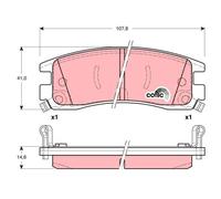 Pastiglie freno GDB1309 TRW per OPEL BUICK CADILLAC CHEVROLET MEGA