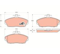 Set di pastiglie freno TRW GDB1319, anteriore
