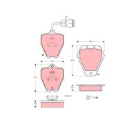 Set di pastiglie freno TRW GDB1329, anteriore