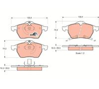 Set di pastiglie freno TRW GDB1342, anteriore