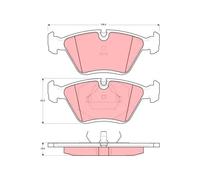 Set di pastiglie freno TRW GDB1355, anteriore