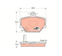 Set di pastiglie freno TRW GDB1365, anteriore
