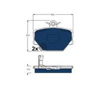 Set di pastiglie freno TRW GDB1365BTE, anteriore
