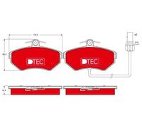 Pastiglie freno GDB1366DTE TRW per AUDI VW SEAT
