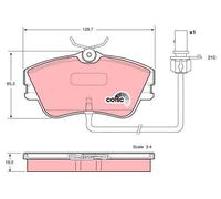 Set di pastiglie freno TRW GDB1367, anteriore