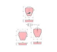 Set di pastiglie freno TRW GDB1371, anteriore