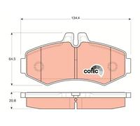 Set di pastiglie freno TRW GDB1373, anteriore