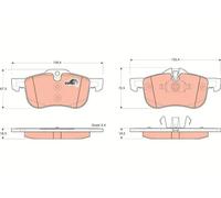 Set di pastiglie freno TRW GDB1374, anteriore