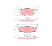 Set di pastiglie freno TRW GDB1375, fronte