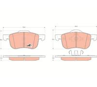 Set di pastiglie freno TRW GDB1388, anteriore