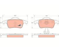 Set di pastiglie freno TRW GDB1389, posteriore