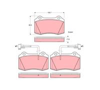 Set di pastiglie freno TRW GDB1392, anteriore