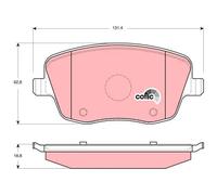 Set di pastiglie freno TRW GDB1414, anteriore