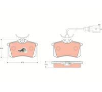 TRW GDB1415 Kit pastiglie freno, Freno a disco per FORD,SEAT,VW