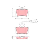 Set di pastiglie freno TRW GDB1417, posteriore