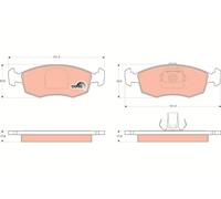 Set di pastiglie freno TRW GDB1443, anteriore