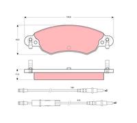 Pastiglie freno GDB1447 TRW per CITROËN C5 II C5 I