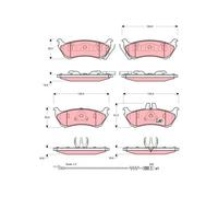 Set di pastiglie freno TRW GDB1456, posteriore
