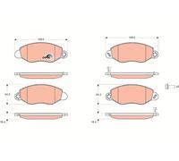 Set di pastiglie freno TRW GDB1461, anteriore