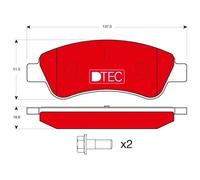 TRW GDB1463DTE Kit pastiglie freni