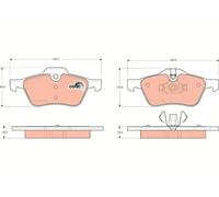 TRW Set di pastiglie freno GDB1476 anteriore per MINI R50/R53