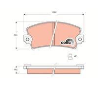 Set di pastiglie freno TRW GDB148, anteriore