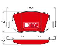 Set di pastiglie freno TRW GDB1481DTE, posteriore