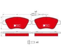 Pastiglie freno GDB1482DTE TRW per ALFA ROMEO FIAT CITROËN PEUGEOT