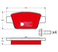 TRW Kit pastiglie freni GDB1485DTE posteriore per FIAT ALFA ROMEO LANCIA
