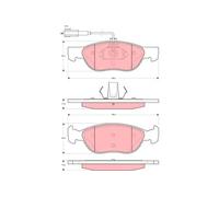 TRW Set pastiglie freno GDB1486 anteriore per Alfa Romeo 145/146