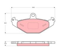 Pastiglie freno GDB1494 TRW per LOTUS OPEL