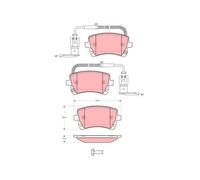 Pastiglie freno GDB1508 TRW per VW PHAETON