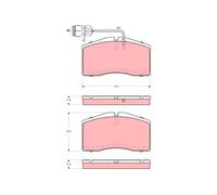 Set di pastiglie freno TRW GDB1523, anteriore