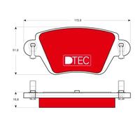 TRW GDB1525DTE Kit pastiglie freni