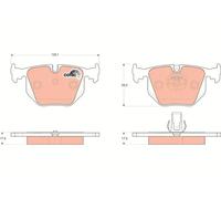 TRW GDB1530 Kit pastiglie freni