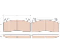 Pastiglie freno GDB1536 TRW per JAGUAR DAIMLER