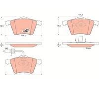 Set di pastiglie freno TRW GDB1538, anteriore