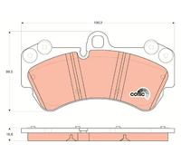 Pastiglie freno GDB1547 TRW per VW PORSCHE