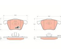 TRW GDB1565 Kit pastiglie freno, Freno a disco per VOLVO