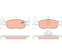 Pastiglie freno GDB1588 TRW per FIAT DOBLO MPV / Space wagon